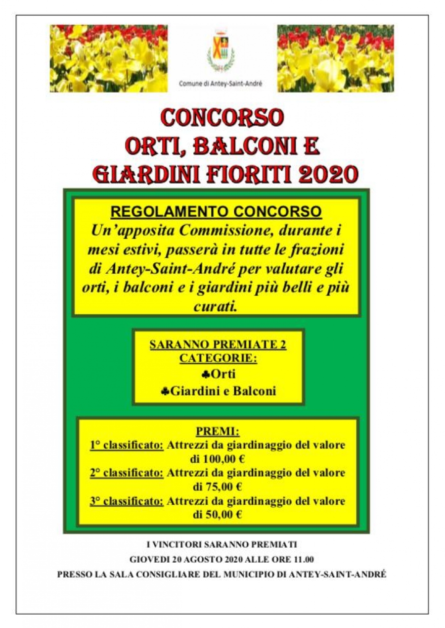 2020/08/20 CONCORSO ORTI, BALCONI E GIADINI FIORITI 2020